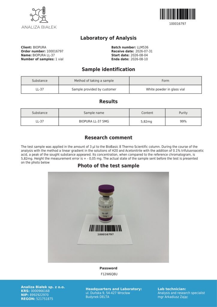 LL-37 5mg COA Summary