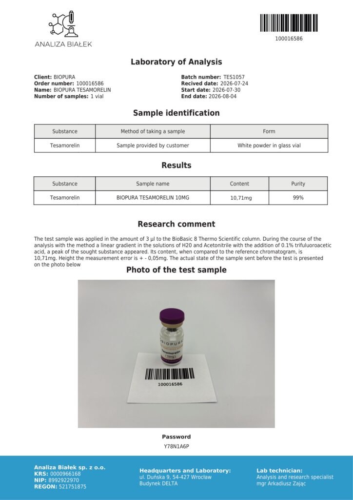 Tesa 10mg COA Summary