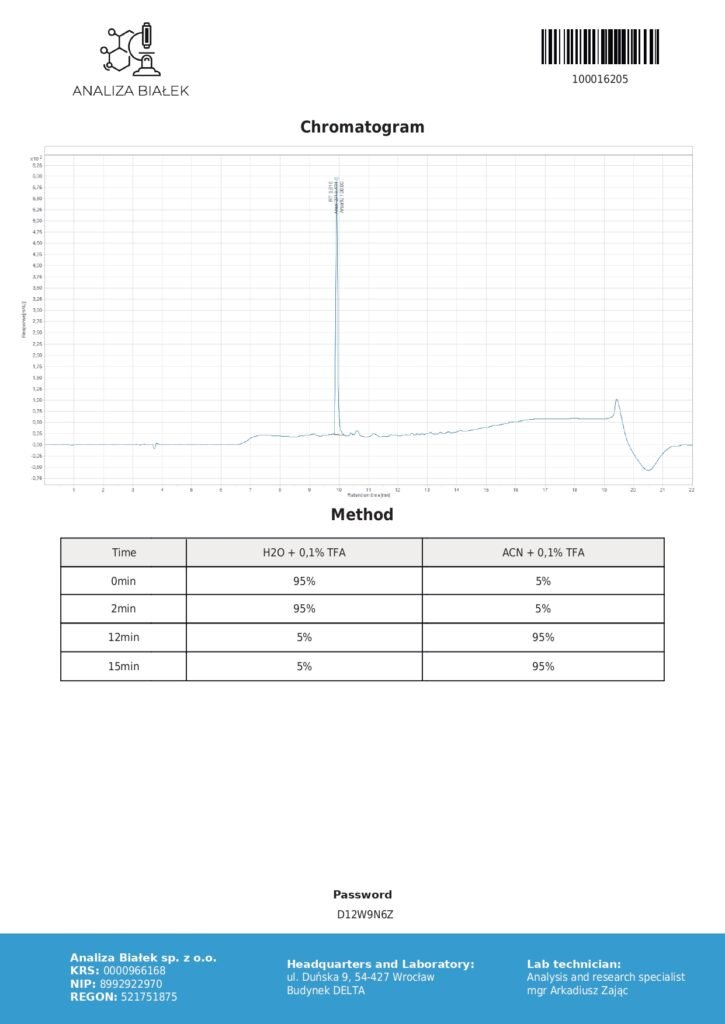 HGH Frag 5mg COA Chromatography