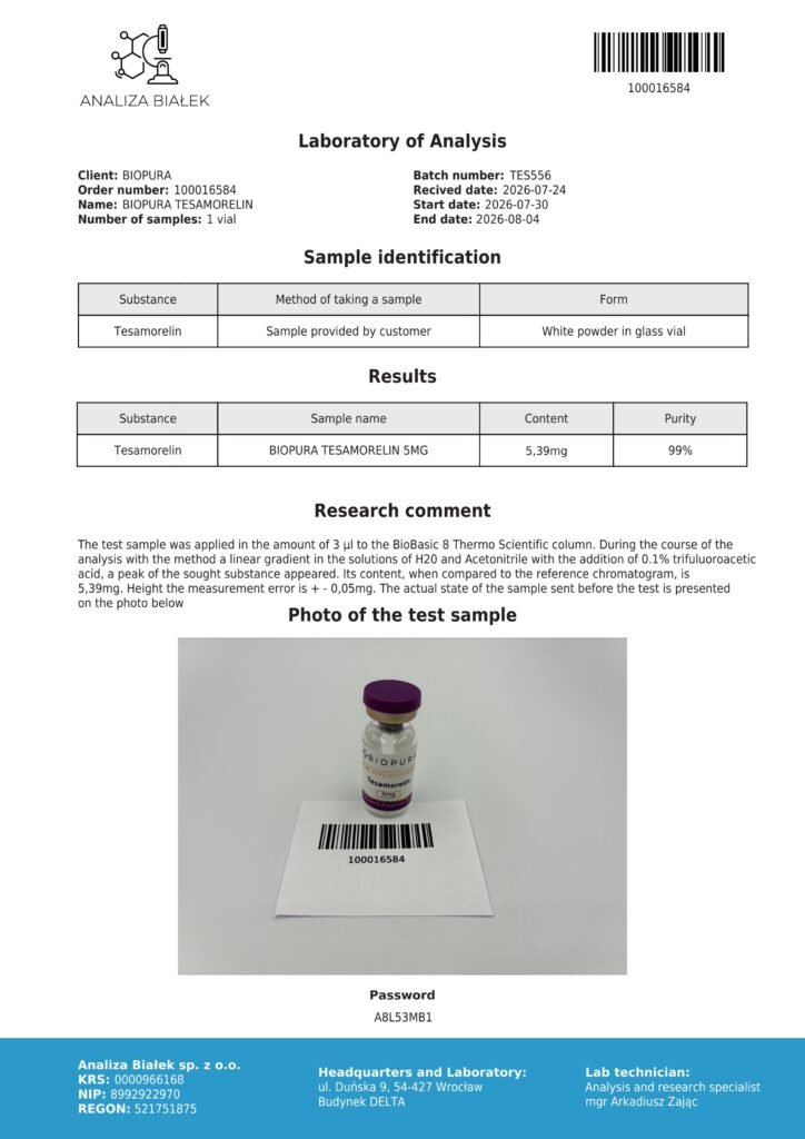 Tesa 5mg COA Summary